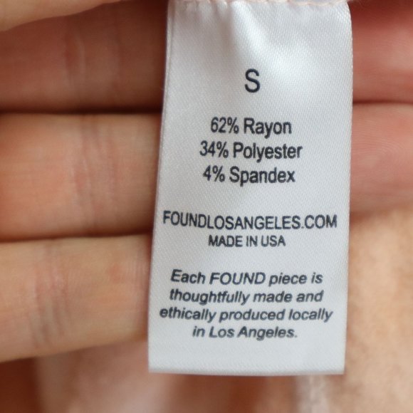 NEW Found Los Angeles Women's S Tie Dye Step Hem Cozy Sweatshirt Top Blush Rose - Picture 8 of 8